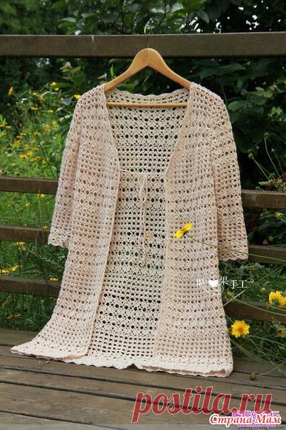 Ажурный кардиган крючком. - ВЯЗАНАЯ МОДА+ ДЛЯ НЕМОДЕЛЬНЫХ ДАМ - Страна Мам