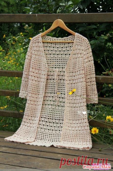 Ажурный кардиган крючком. - ВЯЗАНАЯ МОДА+ ДЛЯ НЕМОДЕЛЬНЫХ ДАМ - Страна Мам