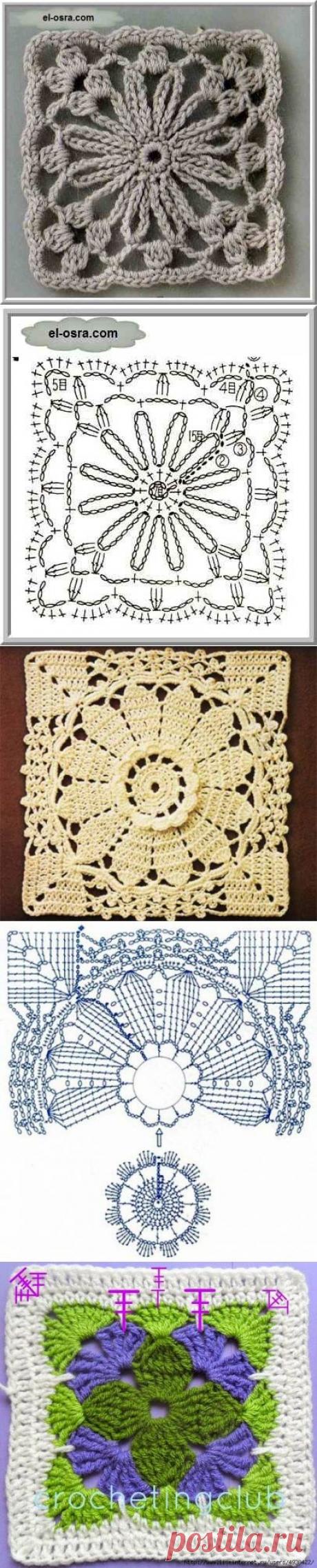 Ажурные мотивы крючком. Подборка