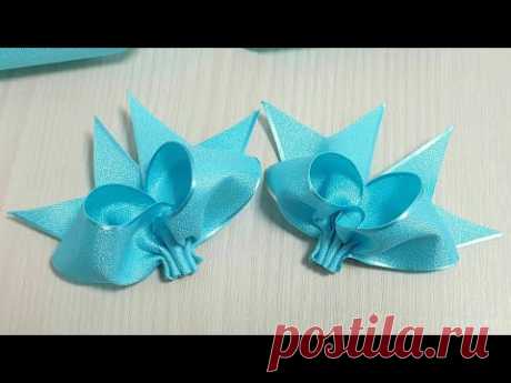 Amazing Ribbon Bow - Easy Bow Making with Ribbon - Hand Embroidery Amazing Trick with Ribbon Bow