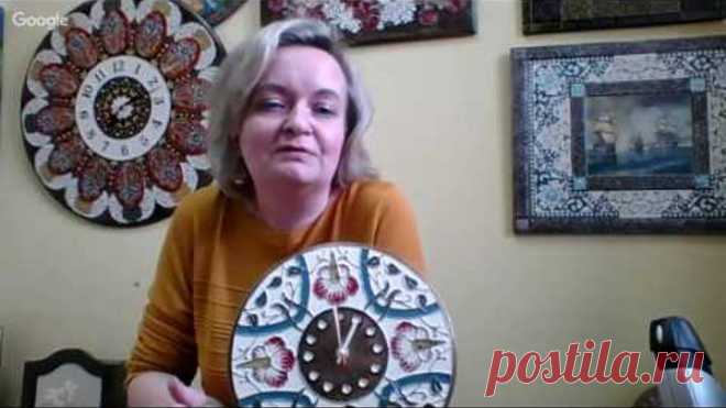 Светлана Мартынова. Роспись часов в технике 