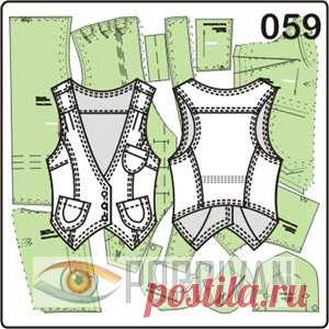 Выкройки жилетов. 352 готовые и бесплатные выкройки  - Porrivan