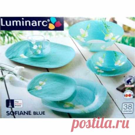 В наличии за 29490 тг. Сервиз столовый Luminarc Sofiane Blue J7880 [38 предметов] купить со скидкой и доставкой в Алматы, Актау, Астана, Атырау и по Казахстану