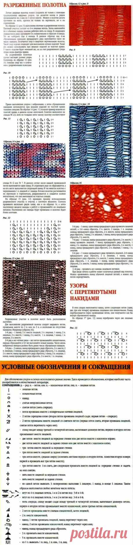 ВЕК ВЯЖИ-ВЕК УЧИСЬ! РАЗРЕЖЕННЫЕ ПОЛОТНА и УЗОРЫ с &amp;quot;ДЫРКАМИ&amp;quot;.