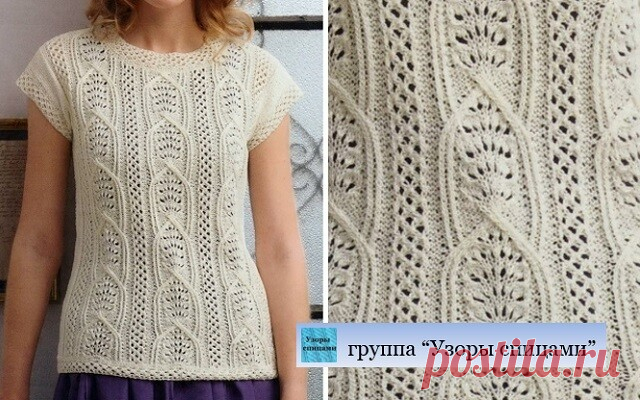 Узор (461) | Вертикальный узор от азиатских мастериц
#ажурные_узоры
