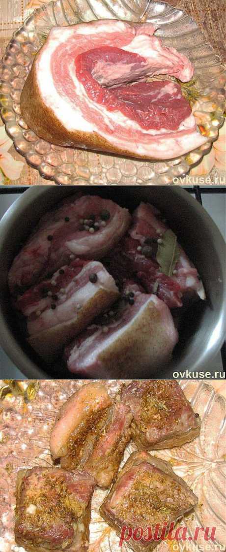 Закусочное сало с чесноком - Простые рецепты Овкусе.ру
