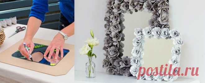 How to Make Egg Cartons Decorative Mirror - DIY & Crafts - Handimania