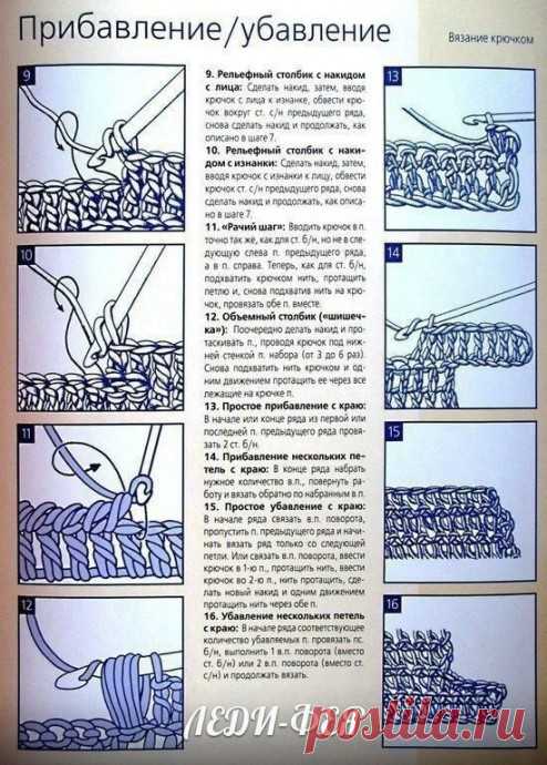 Шпаргалка по вязанию крючком и спицами Шпаргалка по вязанию крючком и спицамиСохраняйте, чтобы пользоваться при необходимости.