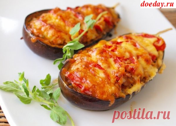(+2) Фаршированный баклажан с курицей и рисом – рецепт