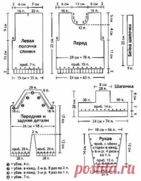 КОМПЛЕКТ ДЛЯ НОВОРОЖДЕННОГО БЕЛЫЙ ИЗ АКРИЛА
Комплект для новорожденного из комбинезона, кофточки и шапочки связан 
спицами.
Размер: на возраст 0-3 мес. 
Вам потребуется: 200 г акриловой пряжи белого цвета, 17 пуговиц, 
квадратный воротничок, спицы № 2,5 и № 3.
Узоры для вязания:
Резинка: 
вязать попеременно 1 лиц., 1 изн. Изн. р. вязать по рисунку.
Жемчужный узор (жемч. узор): 
вязать попеременно 1 лиц., 1 изн., смещая узор в каждом р.
Двойная резинка: 
вязать резинкой 1x1, при этом в лиц.
