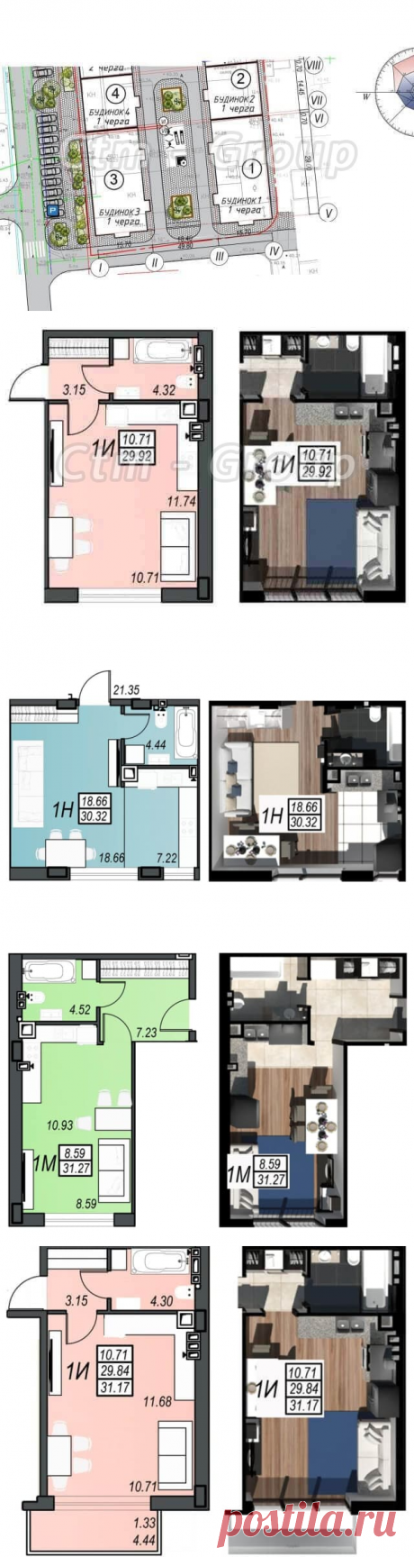 Квартира студія в ж/к SunRise City в Чорноморську