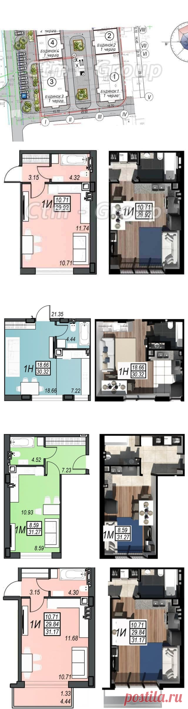 Квартира студія в ж/к SunRise City в Чорноморську