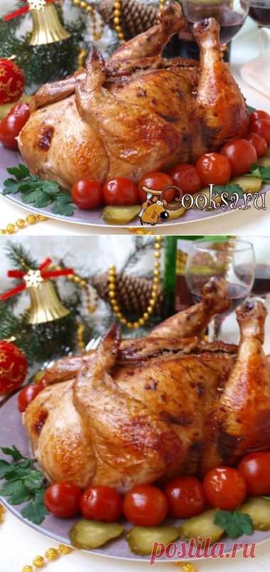 Курица фаршированная гречкой с грибами и луком рецепт с фото