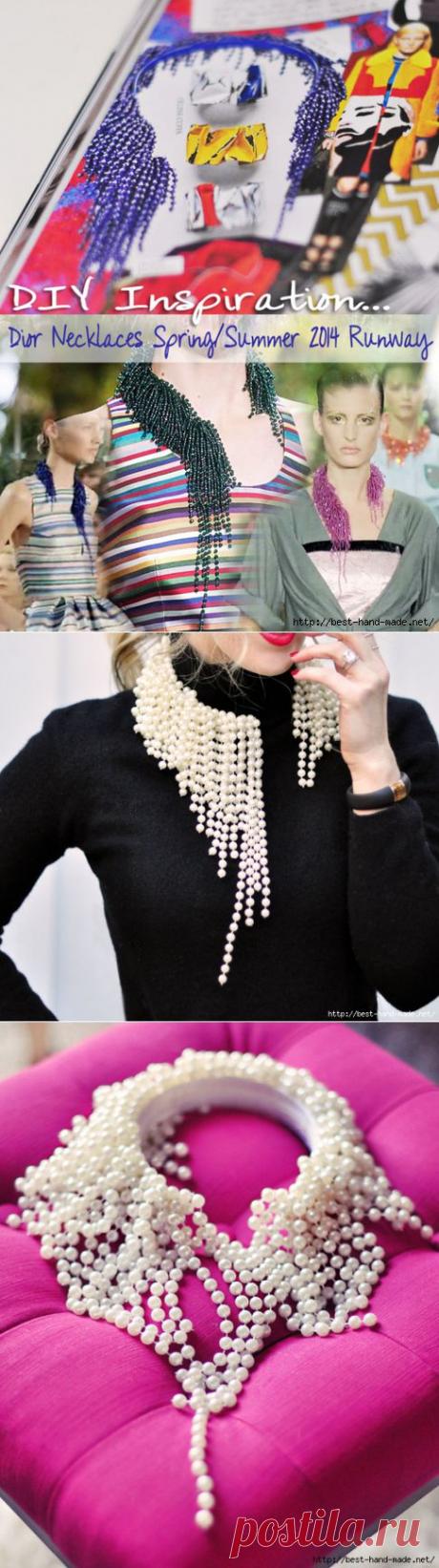 Оригинальное ассиметричное ожерелье от Maegan. Мастер-класс.