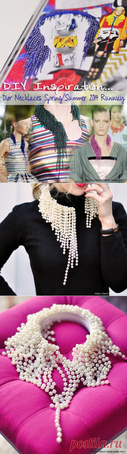 Оригинальное ассиметричное ожерелье от Maegan. Мастер-класс.