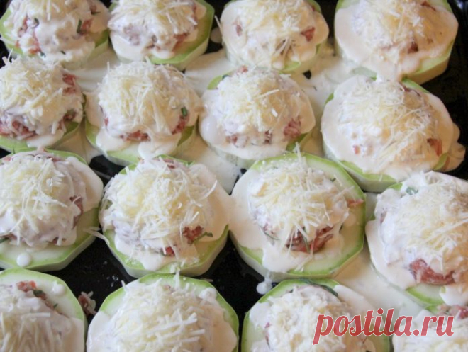 Фаршированные кабачки куриным фаршем