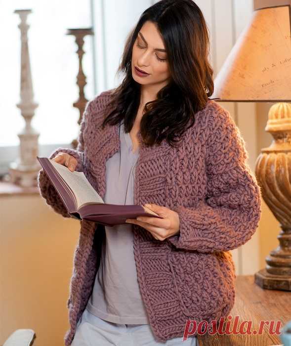 Жакет из толстой пряжи