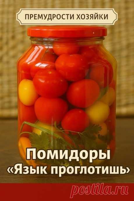 🍅 Помидоры «Язык проглотишь» — любимая закуска на все времена!... | Интересный контент в группе Мудрая Хозяйка