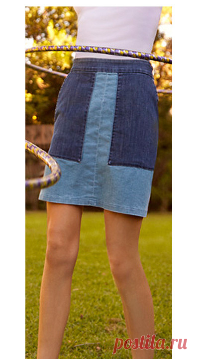 Patch Denim Pam Skirt – Loup