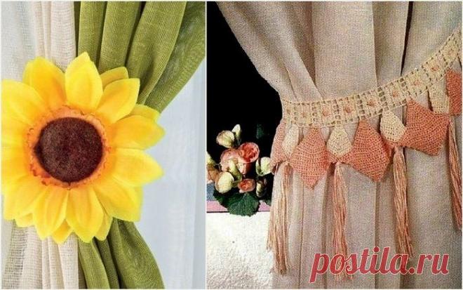 Подхваты для штор ручной работы: 44 красивых варианта