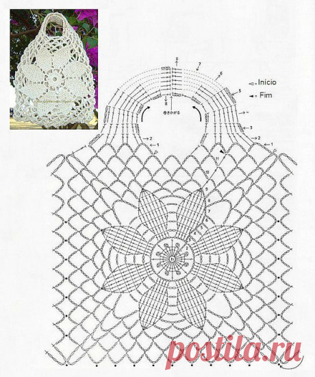 Сумка-&quot;авоська&quot; крючком. Схема. /