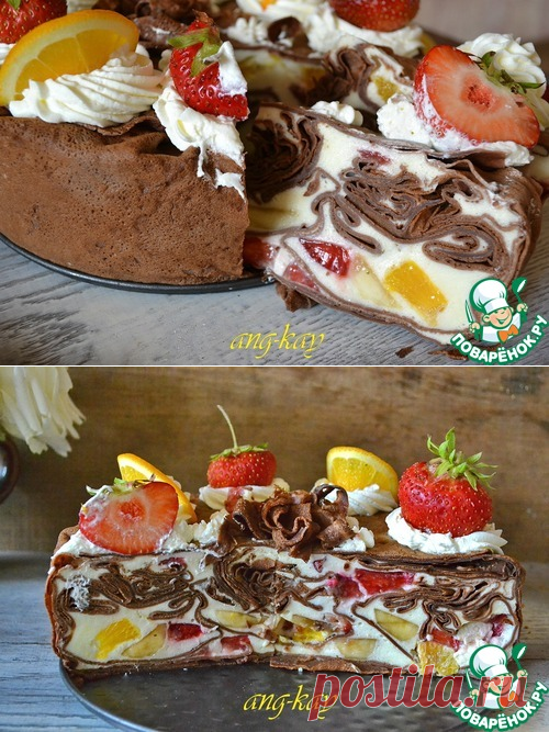 Торт блинный муссовый - кулинарный рецепт