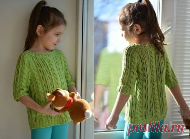 Пуловер. Спицы.