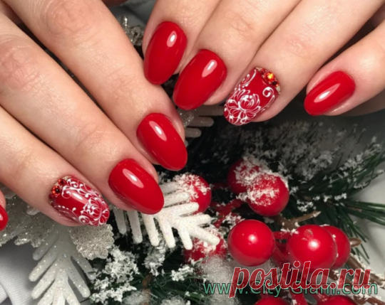 Топ-11 самых красивых идей маникюра на Новый год 2019 - Сити-глам - мода и красота 2018-2019