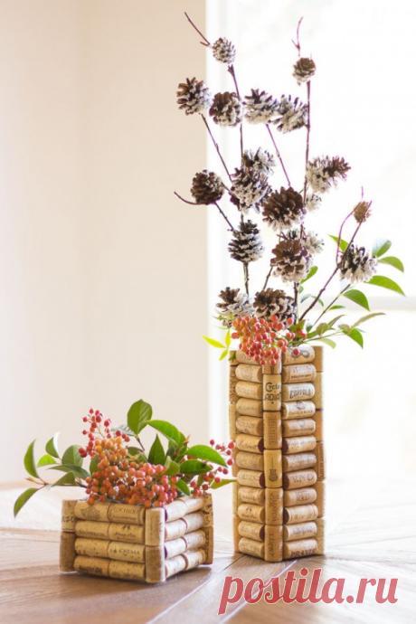 DIY Вино Корк ваз | DIY Tag