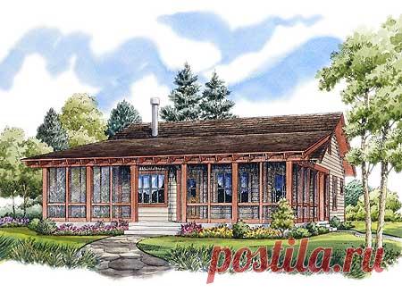 Plan W11524KN: Country, Log, Narrow Lot, Vacation House Plans & Home Designs