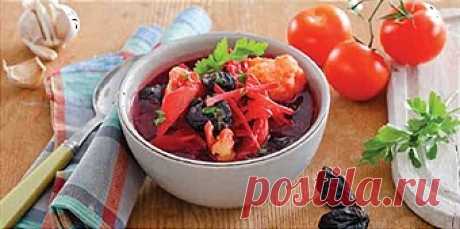 Постный борщ с черносливом - Рецепты для Мультиварки