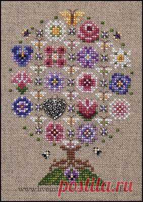 Вышивка крестом, схемы Деревцо мини