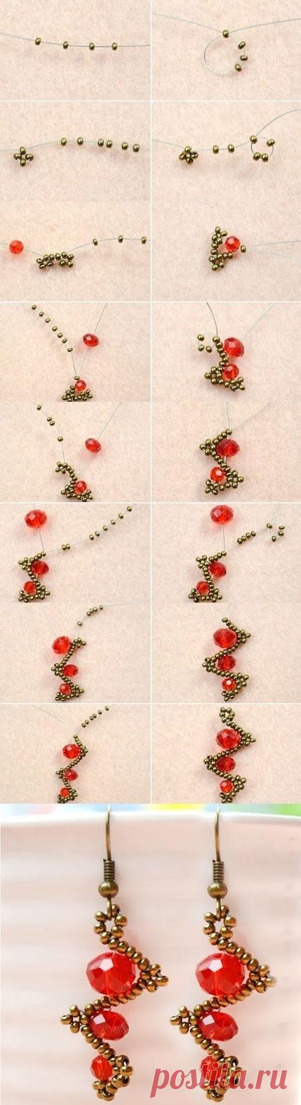Ну очень простые серьги / Схемы / Бусинка