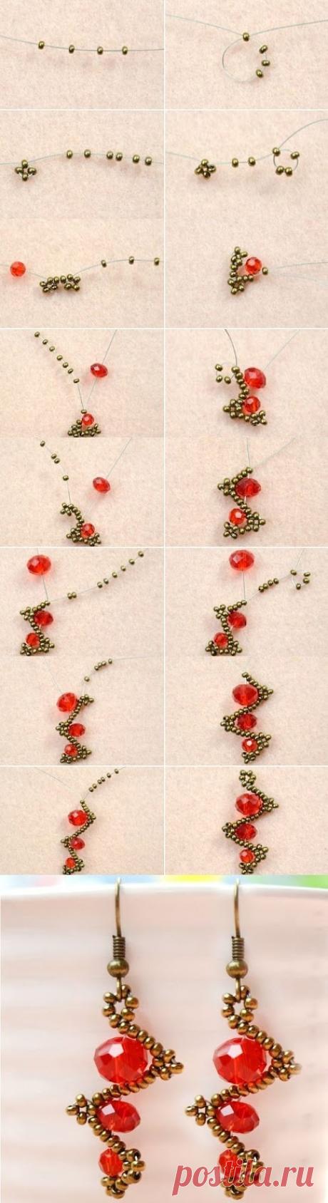 Ну очень простые серьги / Схемы / Бусинка