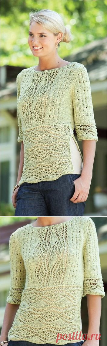 Вязание джемпера OYSTER'S PEARL LACE