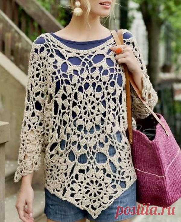 Crochet Sweaters: Crochet Tunic Pattern - Beautiful Simple Women's Tunic