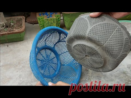 How To Make Beautiful Cement pot At Home | Simple & Easy DIY Flower Pot Designs