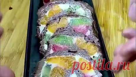 Рулет с фруктами
