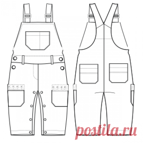 Patronaje industrial: patrones moldes ropa para marcas líderes Jardinero 6019 BEBES Enteritos