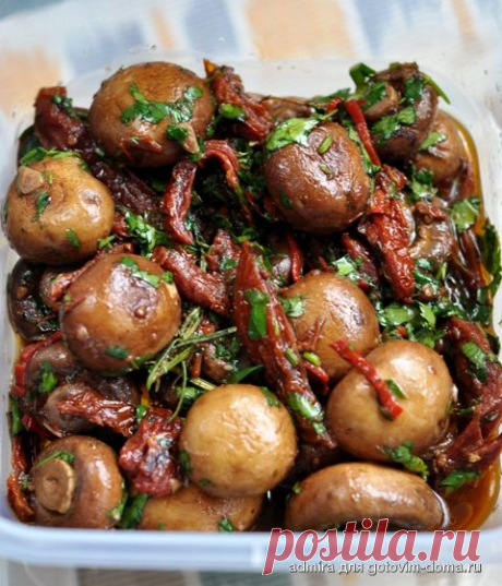 Пикантная закуска из шампиньонов • Закуски овощные, грибные