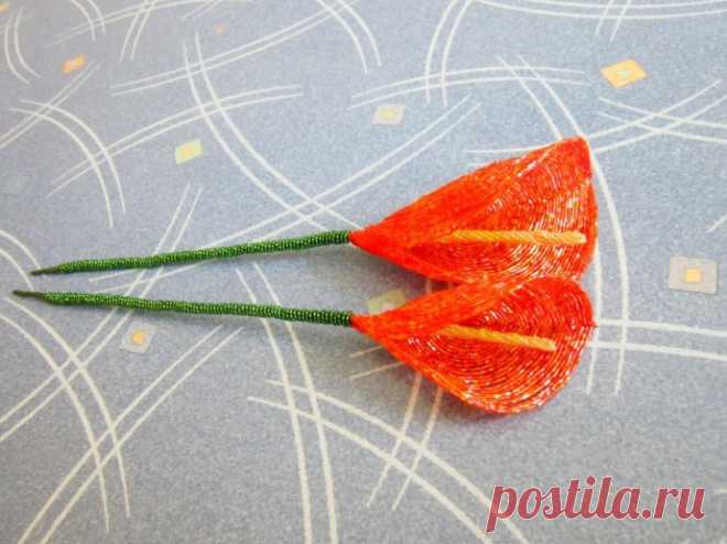 Антуриум из бисера