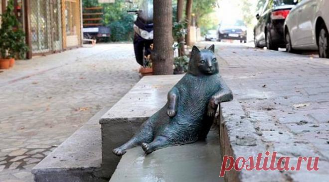 Томбили – памятник коту в Стамбуле)