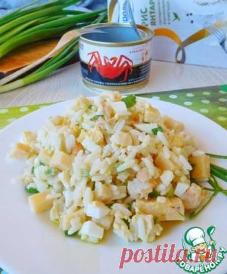 Теплый салат с мясом краба - кулинарный рецепт