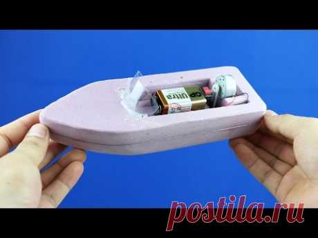 How to Make a Boat - Simple 9v Battery Foam Boat Mini Gear