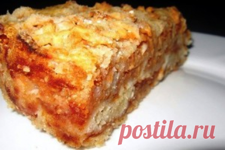 Сыпучий пирог с яблоками