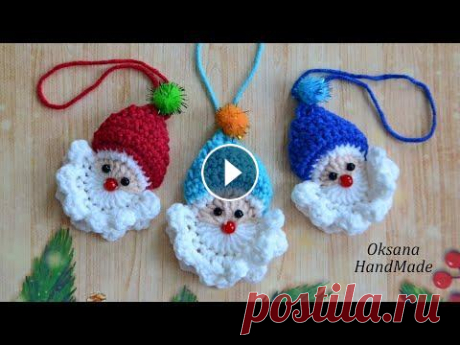 Дед Мороз на Елку ЗА ПОЛЧАСА. Santa Claus Crochet Pattern Чехол для шампанского - Подставка Тигренок - Тигрята игрушки - Снежинка крючком - Тигрята Колокольчики - Тигрята Магнит и Брелок - Группа ВК по игрушк...