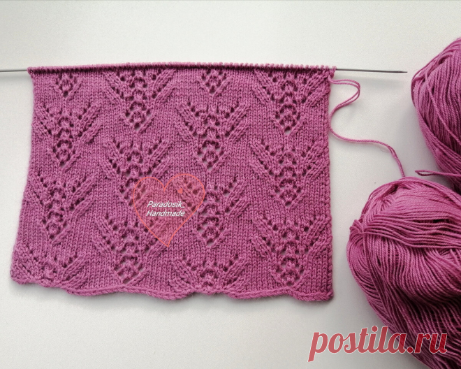 Ажурный квадрат недели: узор «Шершни» спицами | Paradosik_Handmade | Яндекс Дзен