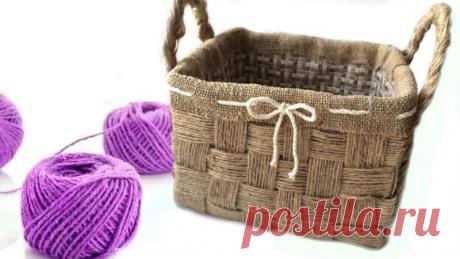 Найпростіший спосіб зробити дуже гарний плетений кошик. І плести нічого не потрібно – Моє домашнє натхнення