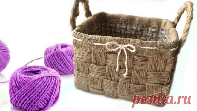 Найпростіший спосіб зробити дуже гарний плетений кошик. І плести нічого не потрібно – Моє домашнє натхнення