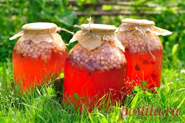 Компот из смородины и яблок на зиму — Домашняя кулинария
